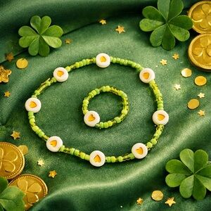 Lucky Heart Stacking Set – St. Patrick’s Day Bracelet & Ring